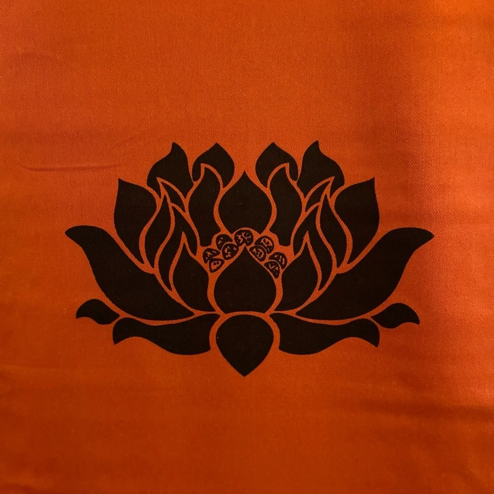 Namaste Orange and Black Wall Hanging. Hand made in Indonesia